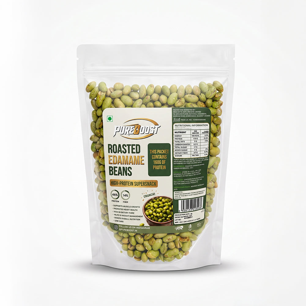 Roasted Edamame Beans-400g High Protein Healthy Snack | Crunchy | Vegan | Gluten-Free | No Preservatives