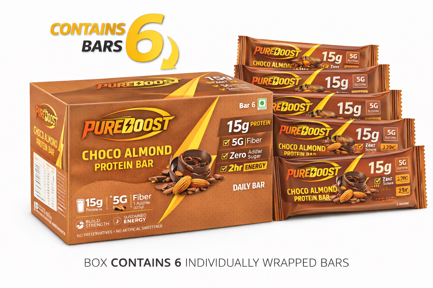 Choco Almond Protein Bar Pack of 6
