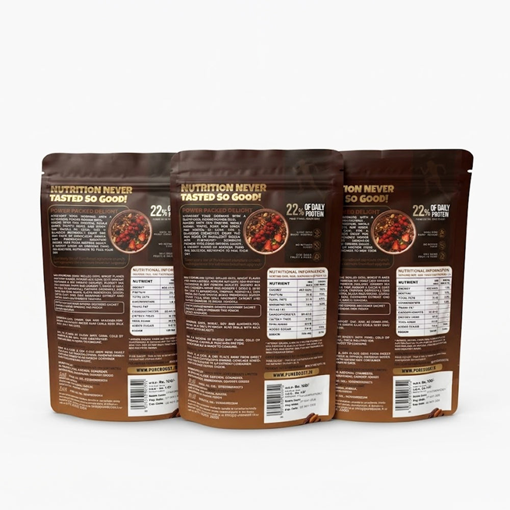 High Protein Muesli Mocha 75g, 24g Protein, High Fibre, Trans Fat Free with Brown Sugar, Real Fruits, Muesli for Breakfast Food, Muselies Fruit Nuts and Seeds 75g (Pack Of 3)