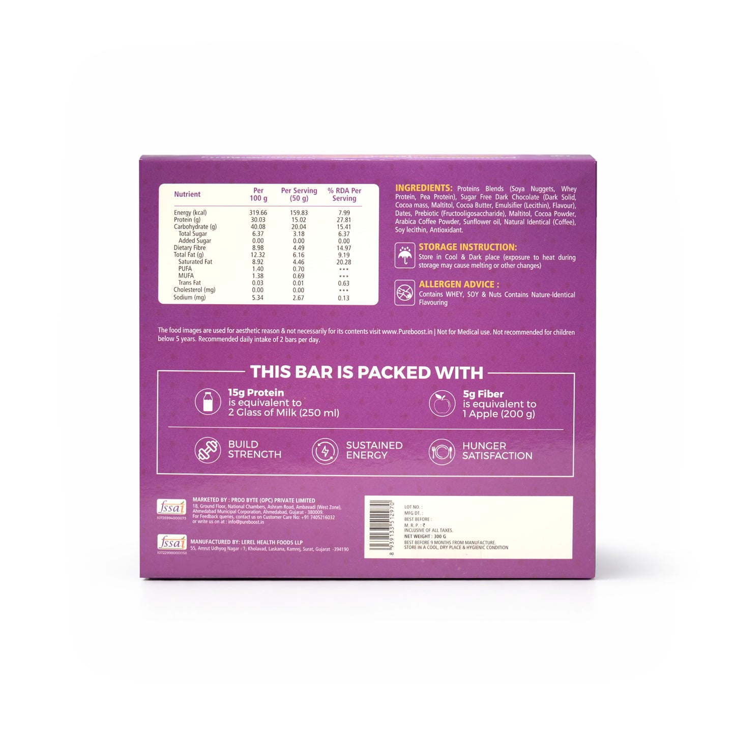 Coffee Mocha Protein Bar Pack of 6