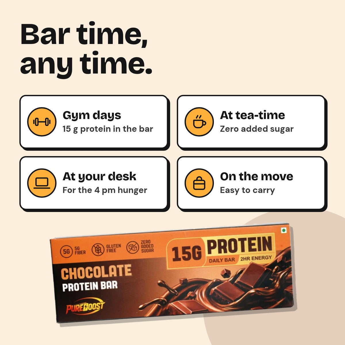 When to eat a Pureboost Chocolate Protein Bar