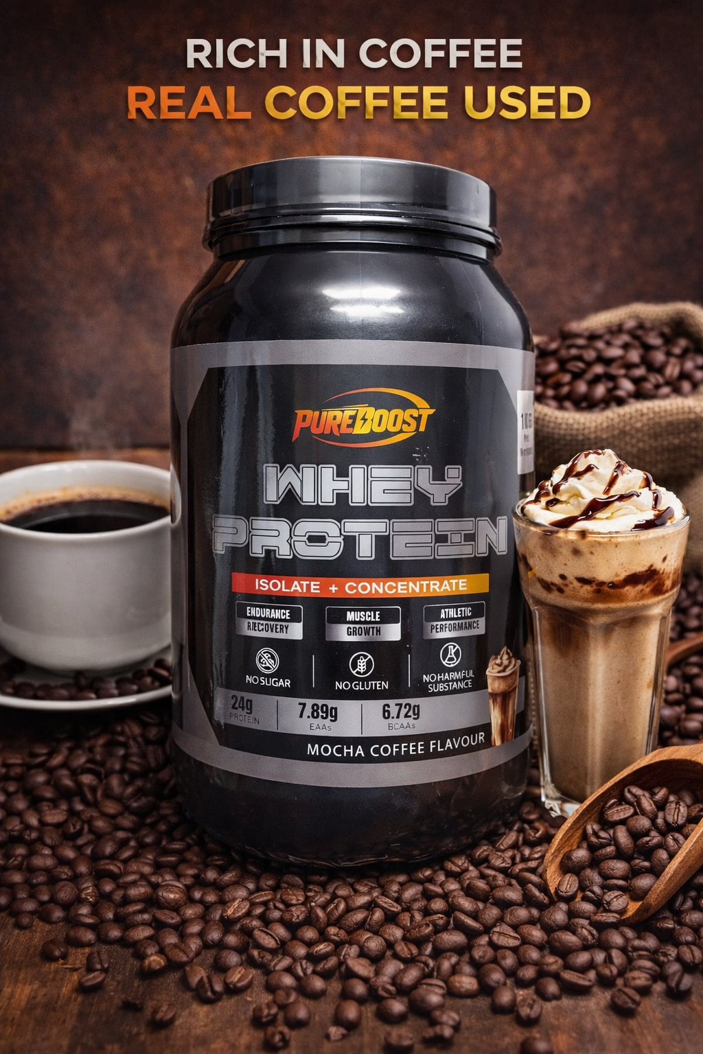 WHEY PROTEIN-COFFEE