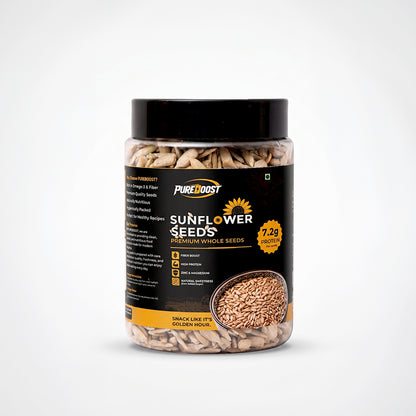 Pureboost Sunflower Seeds 250g - Healthy Snack | Raw Seeds for Eating | Fibre Rich Seeds