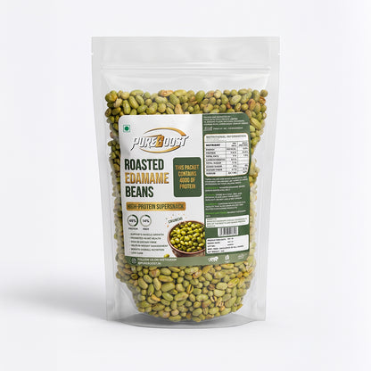 Roasted Edamame Beans, 1kg | 46% Protein, 14% Fiber | Crunchy Plant-Based Snack | Dry Roasted Soybeans | Vegan & Gluten-Free | High Protein Snack