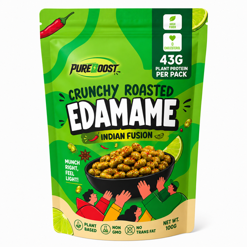 Pureboost Indian Fusion Edamame, 100 g pack