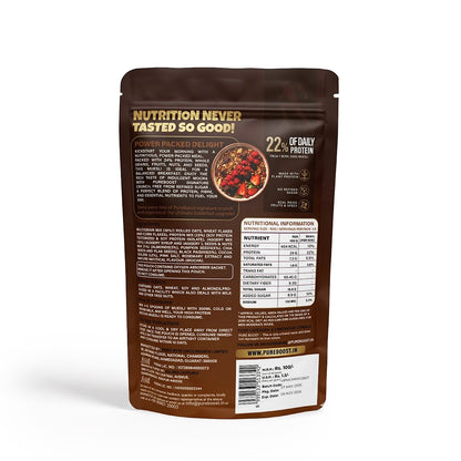 High Protein Muesli Mocha 75g, 24g Protein, High Fibre, Trans Fat Free with Brown Sugar, Real Fruits, Muesli for Breakfast Food, Muselies Fruit Nuts and Seeds 75g (Pack Of 1)