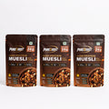 High Protein Muesli Mocha 75g, 24g Protein, High Fibre, Trans Fat Free with Brown Sugar, Real Fruits, Muesli for Breakfast Food, Muselies Fruit Nuts and Seeds 75g (Pack Of 3)