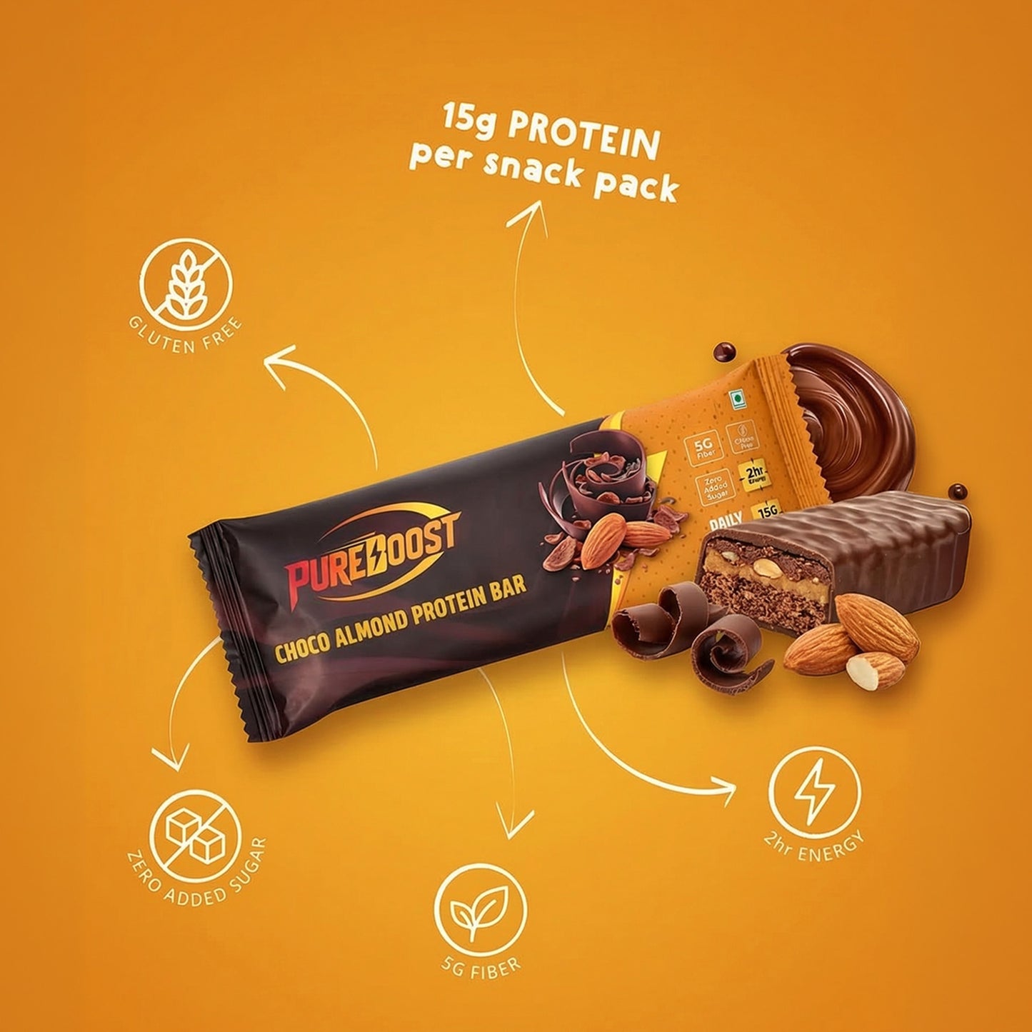 Choco Almond Protein Bar Pack of 6