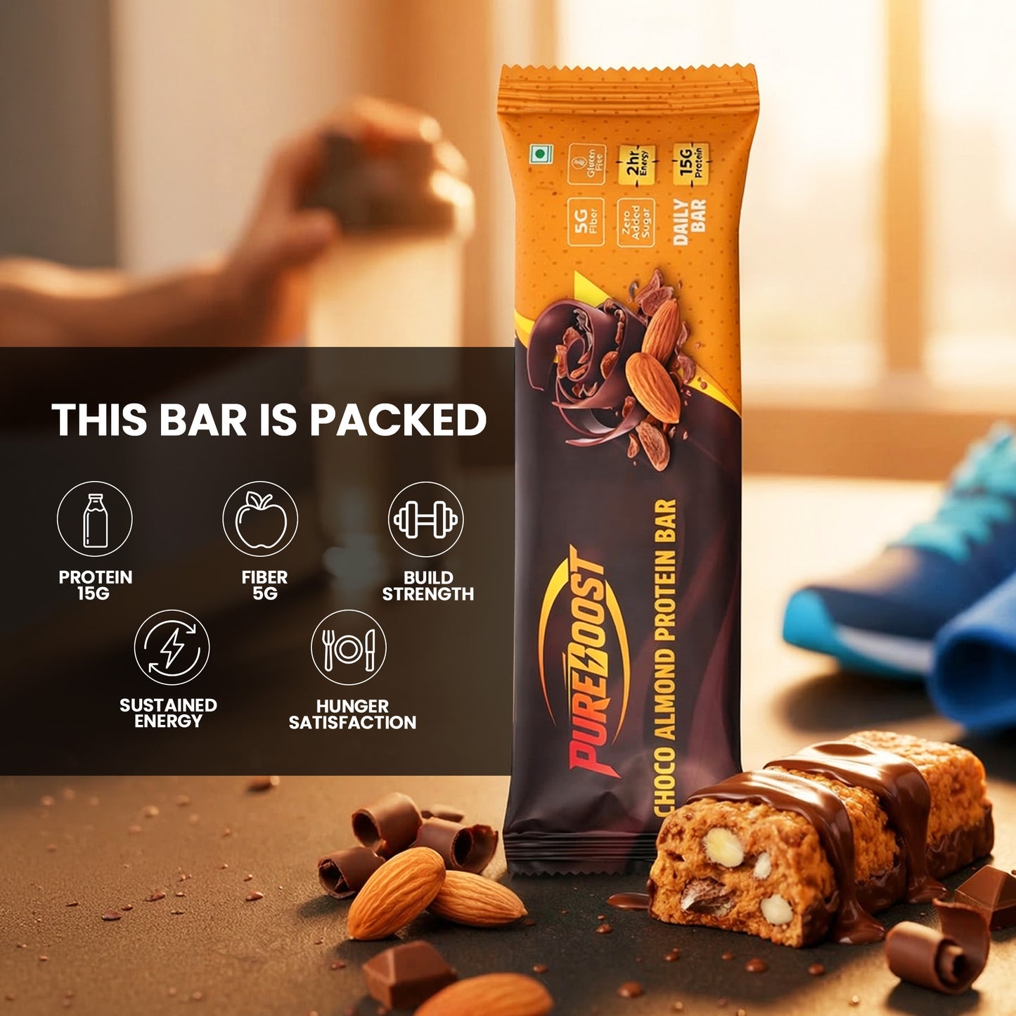 Choco Almond Protein Bar Pack of 6