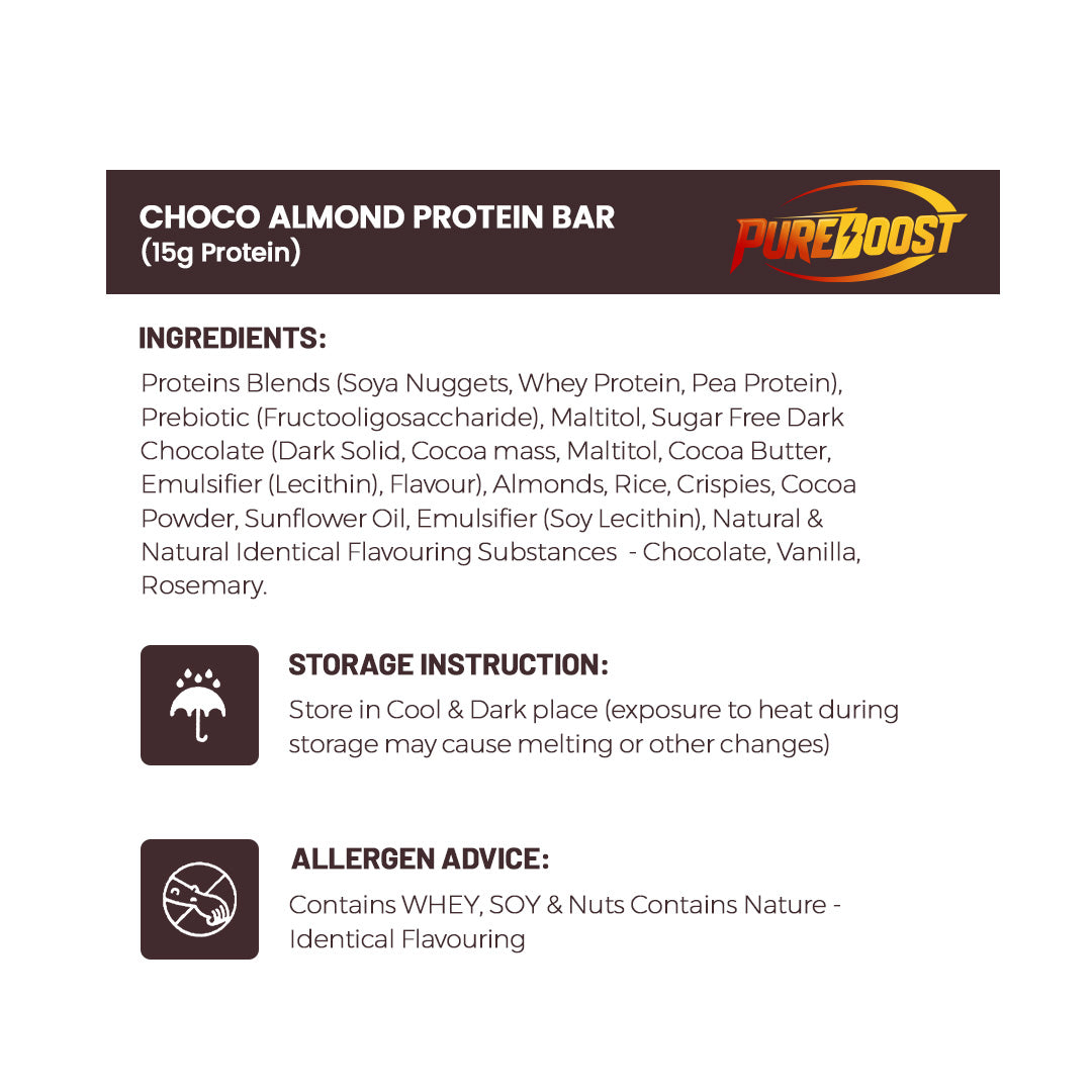 Choco Almond Protein Bar Pack Of 12