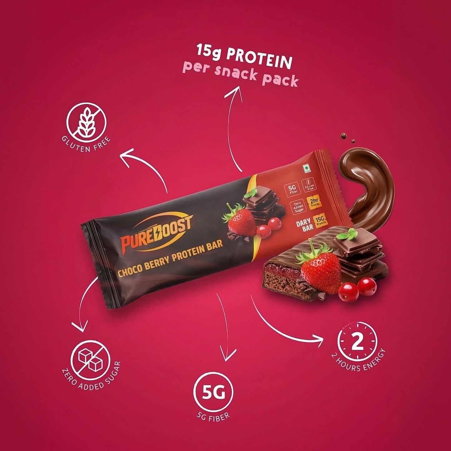 Choco Berry Protein Bar Pack of 6