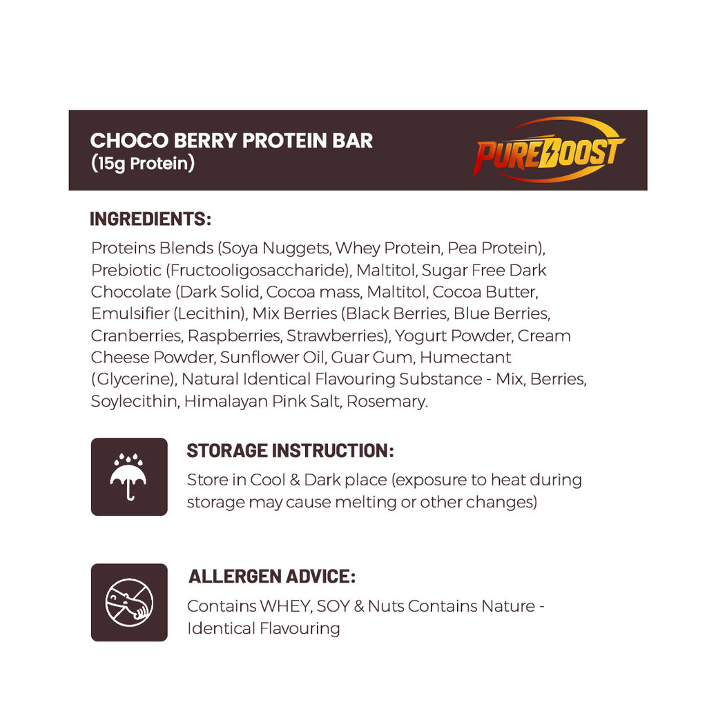 Choco Berry Protein Bar Pack Of 12