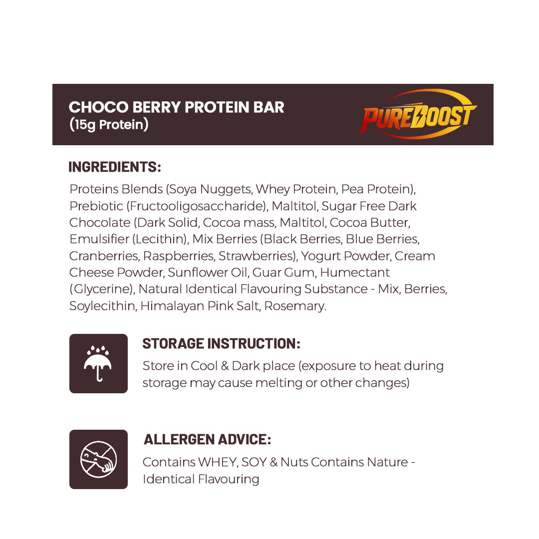 Choco Berry Protein Bar Pack Of 12
