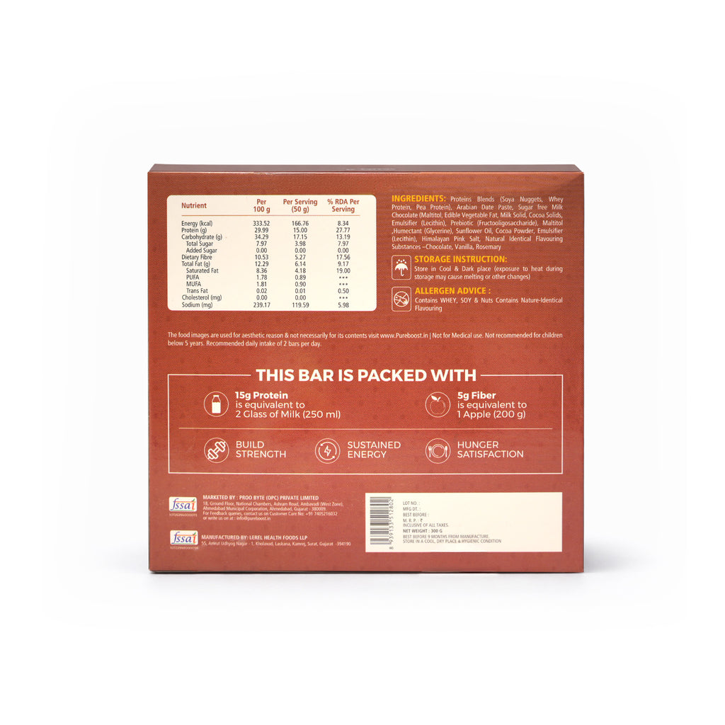 Chocolate Protein Bar Pack 0f 6