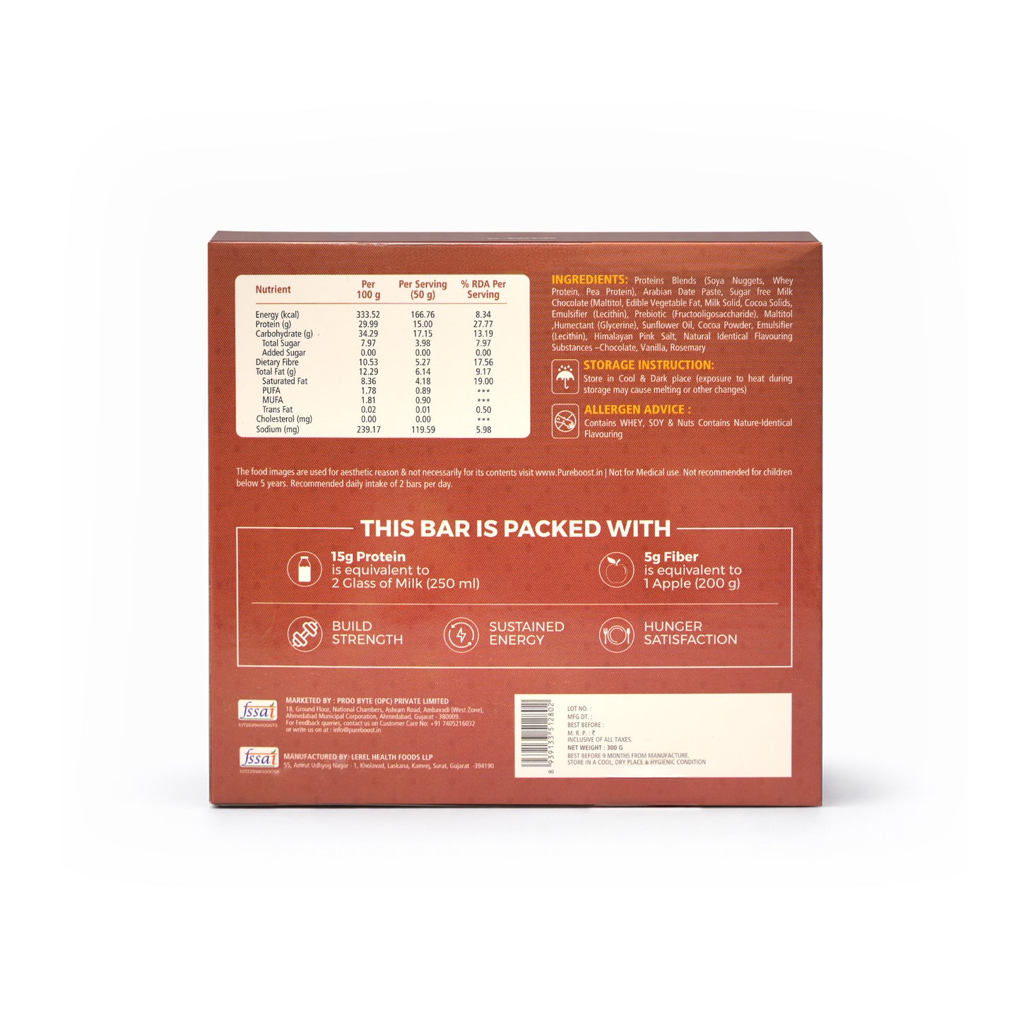 Chocolate Protein Bar Pack 0f 6