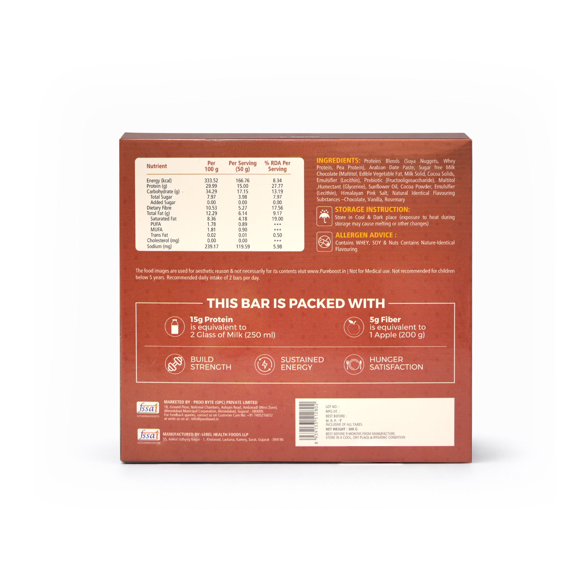 Chocolate Protein Bar Pack 0f 6