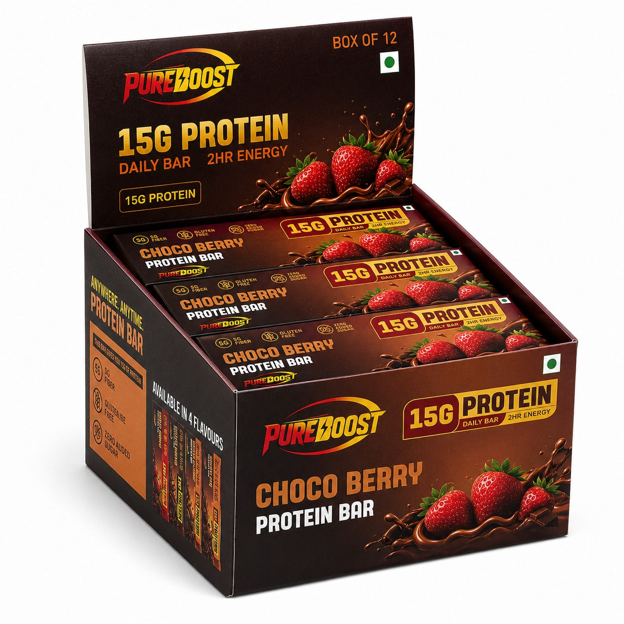 Choco Berry Protein Bar Pack Of 12