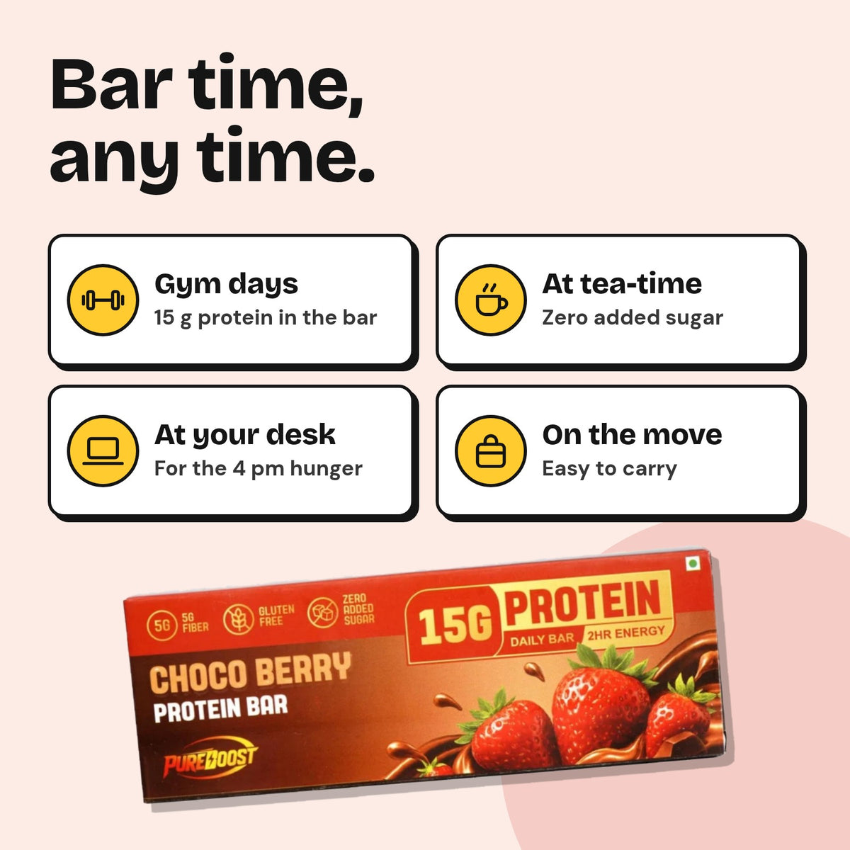When to eat a Pureboost Choco Berry Protein Bar
