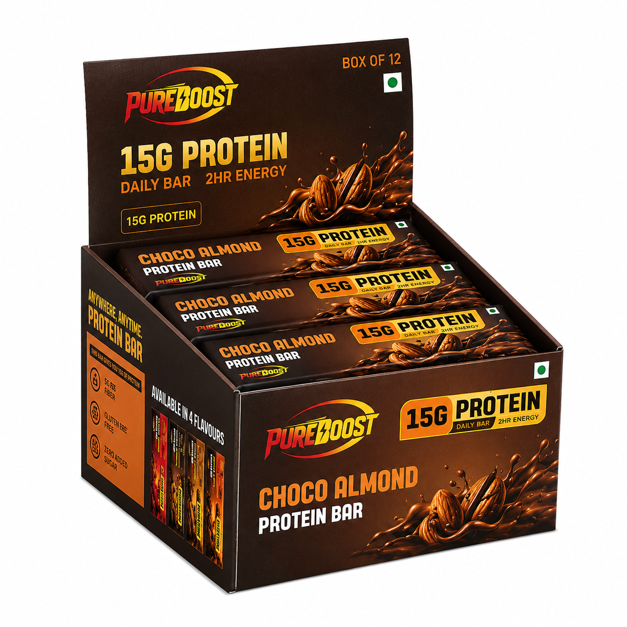Choco Almond Protein Bar Pack Of 12